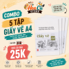 combo 5 tập giấy vẽ A4 Hồng Hà 4943